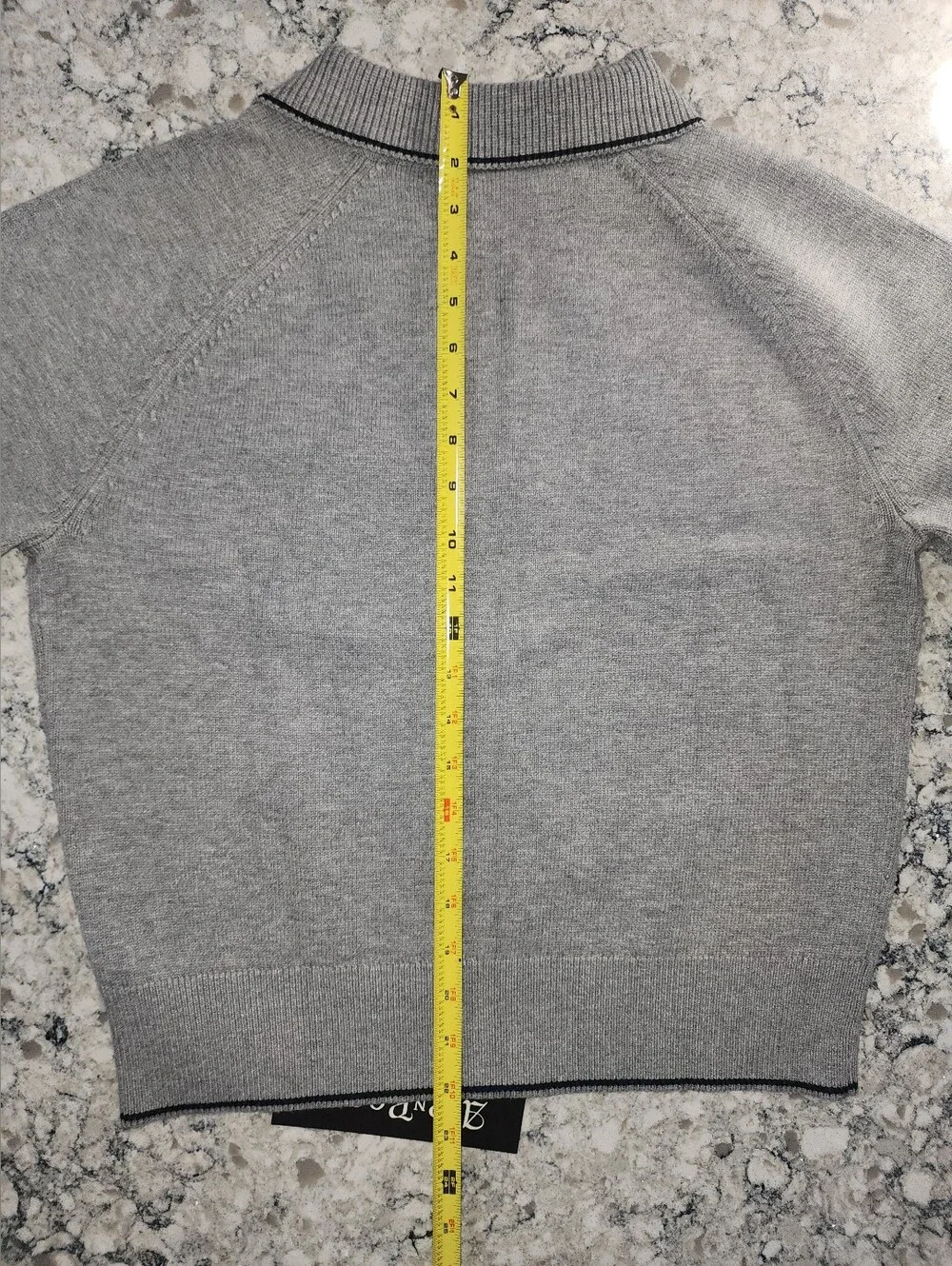 Alp N Rock Ladies Soren Polo Silver Gray Collared Knit Sweater Size Med. - Picture 6 of 7